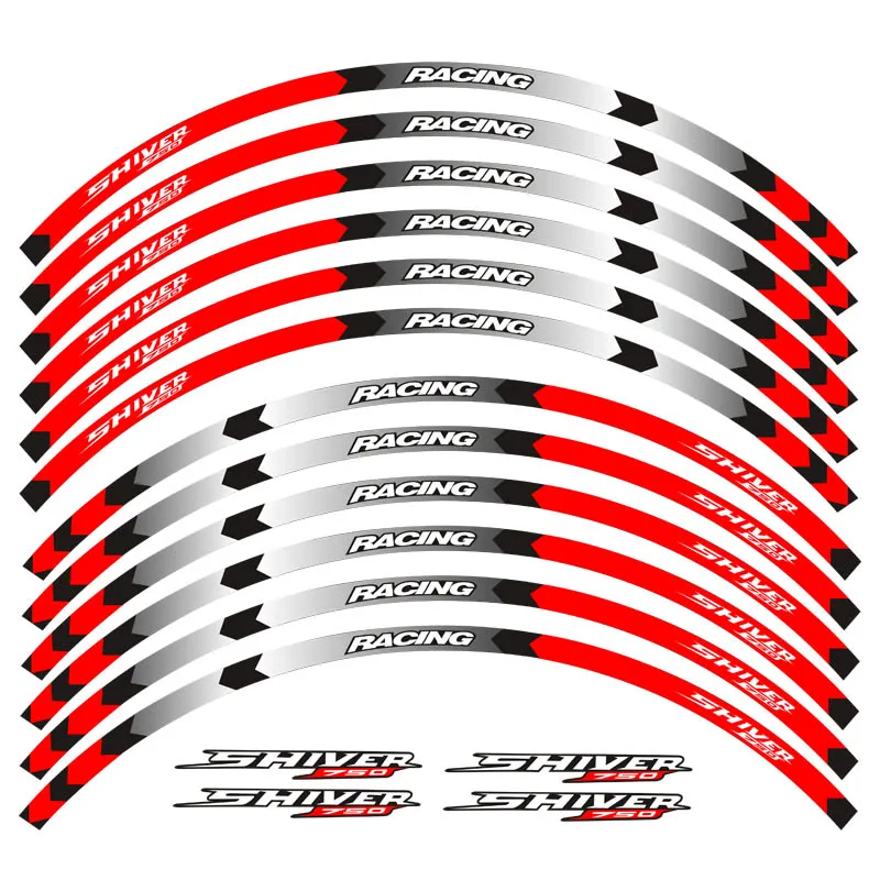 

Pegatina para motocicleta, calcomanías reflectantes impermeables para llas y traseras, para Aprilia SHIVER 750 shiver 750