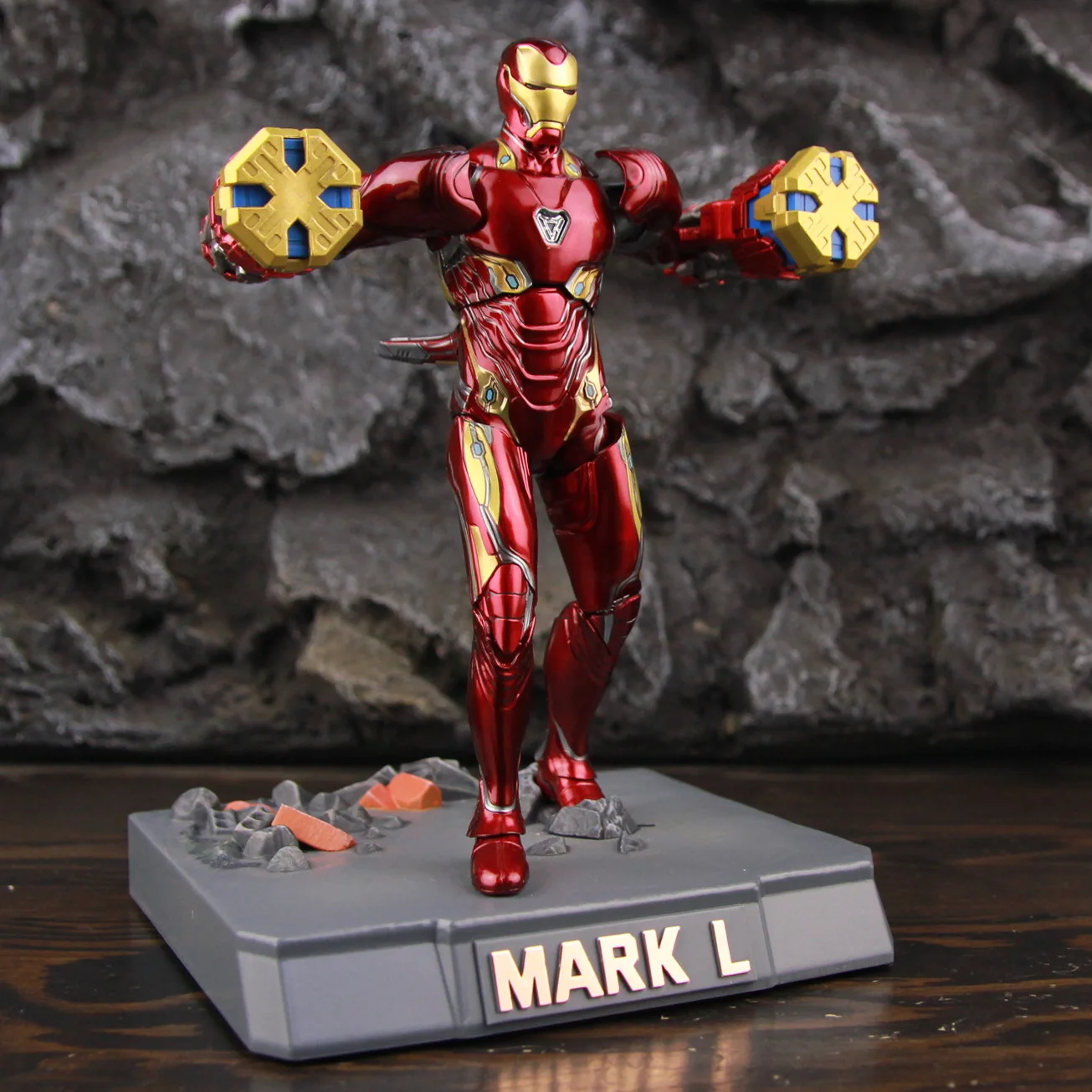 ZD Toys Deluxe Ironman Mark L 50 MK50 Nano Armor Weapons 7" Actionfigur LED-Lichtplattform Tony Stark Infinity War Modellpuppe – Detail 35