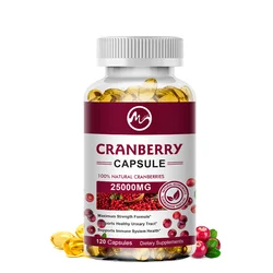 Natural Cranberry Extract Supplement with Vitamin Capsule Promotes women Urinary Tract Health, Cleansing and Detoxification