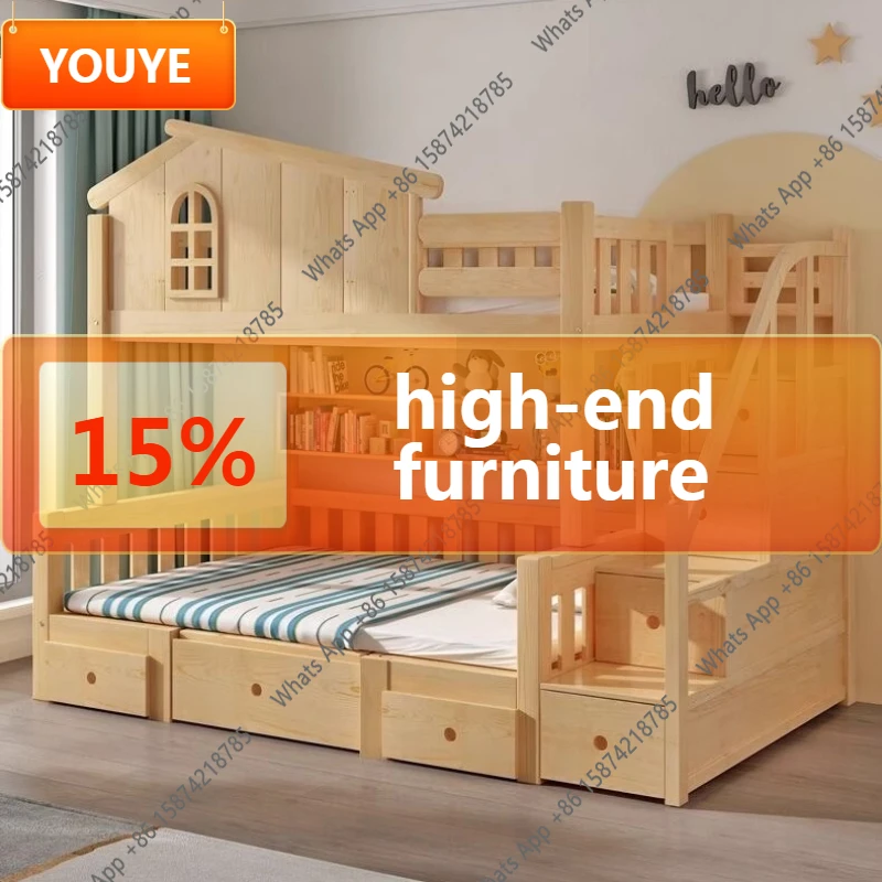 

Двухъярусная кровать O A 150x200 см для спальни, детская, на 2 человека, роскошная, размера King Size, с выдвижным ящиком для хранения, матрасом, деревянная мебель