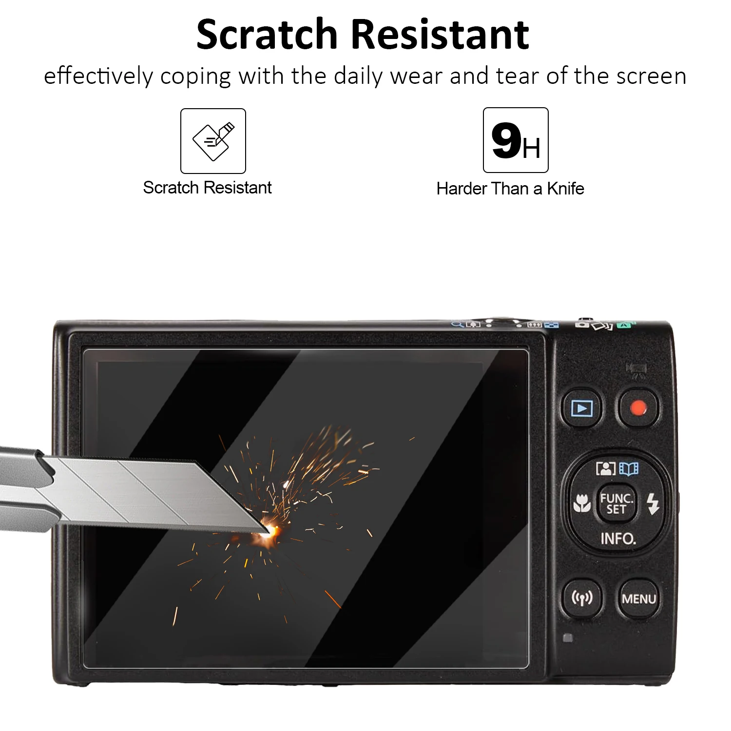 For Canon IXY 650 Ixus 285 265 HS Camera Screen Protector 8K Ultra HD Tempered Glass Protective Clear Film Cover