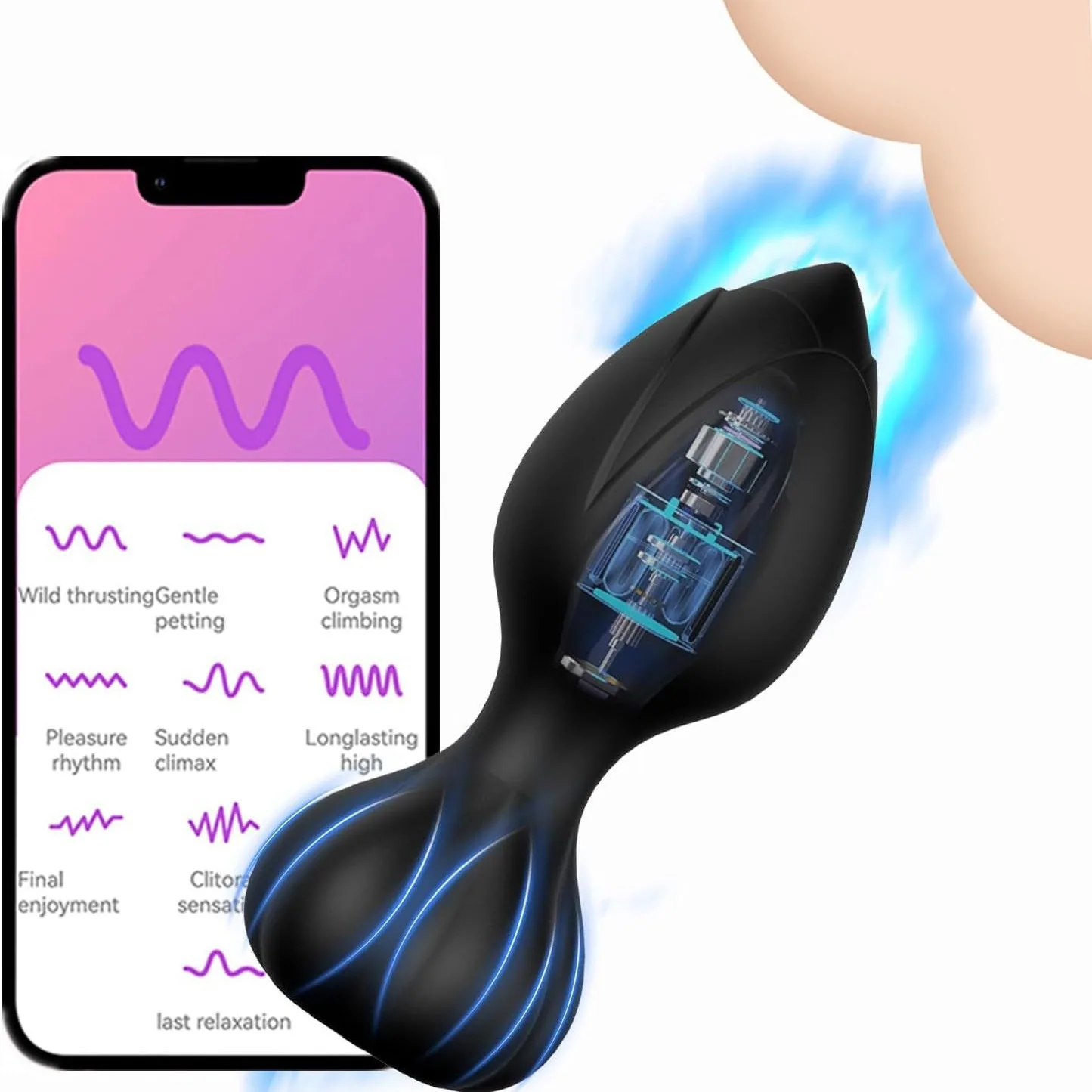 

10 Vibration Modes App Controlled Anal Plug Vaginal Anal Dilator Prostate Massage Stimulator Male And Female Butt Plug Sex Tool