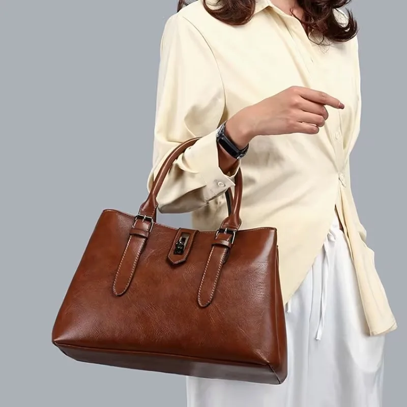 3pcs Women's Bag Set - Stylish Large Capacity Tote Bag- Retro Tote Bag Shoulder Bag Removable Shoulder Strap