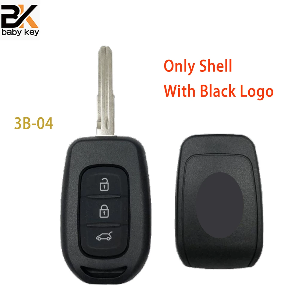 with logo Car Remote Key Shell Case For Renault Sandero Logan Lodgy Dokker Dacia Duster Replacement Key Parts With Blade