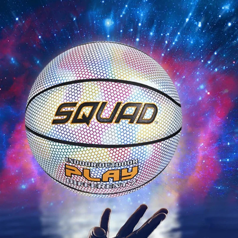 バスケットボール反射発光バスケットボール PU No.5 青少年大人スポーツエンターテイメントバスケットボールギフト屋内および屋外