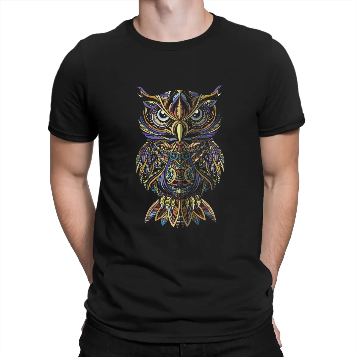 

Великолепный графический дизайн уникальная футболка из полиэстера Funy Owl высшее качество креативный подарок одежда футболка вещи