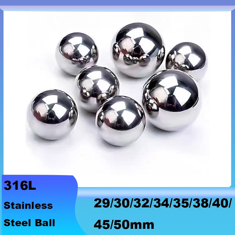 1Pcs 316L Stainless Steel Ball Corrosion-Resistant Ball Precision Solid Stainless Steel Ball 29/30/32/34/35/38/40/45/50mm