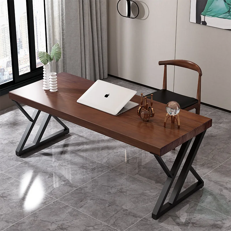 

Computer Nordic solid wood home simple student learning writing bedroom wrought iron desktop