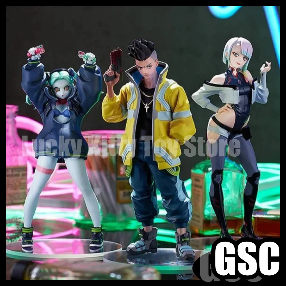 

100% в наличии, оригинальные Gsc Pop Up Edgerunners Дэвид Ребекка Люси, аниме, коллекция фигурок, модель игрушки