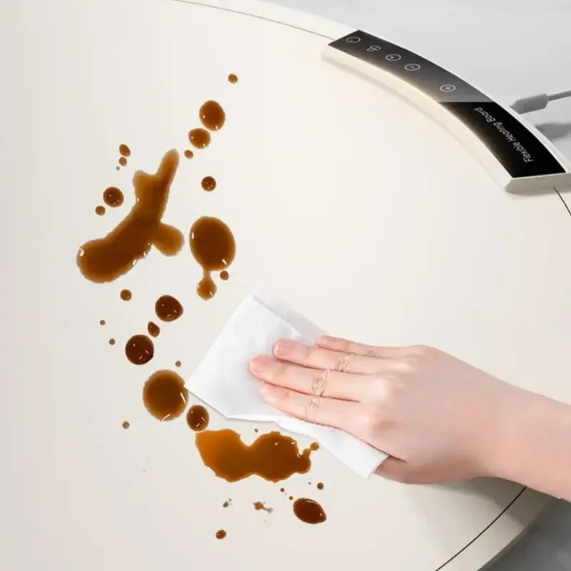 FDLAI 전기 식품 워머, 원형 68cm 500W 220V 소프트 롤 접이식 보관 식품 워머 플레이트, 가열 테이블 매트 절연 보드