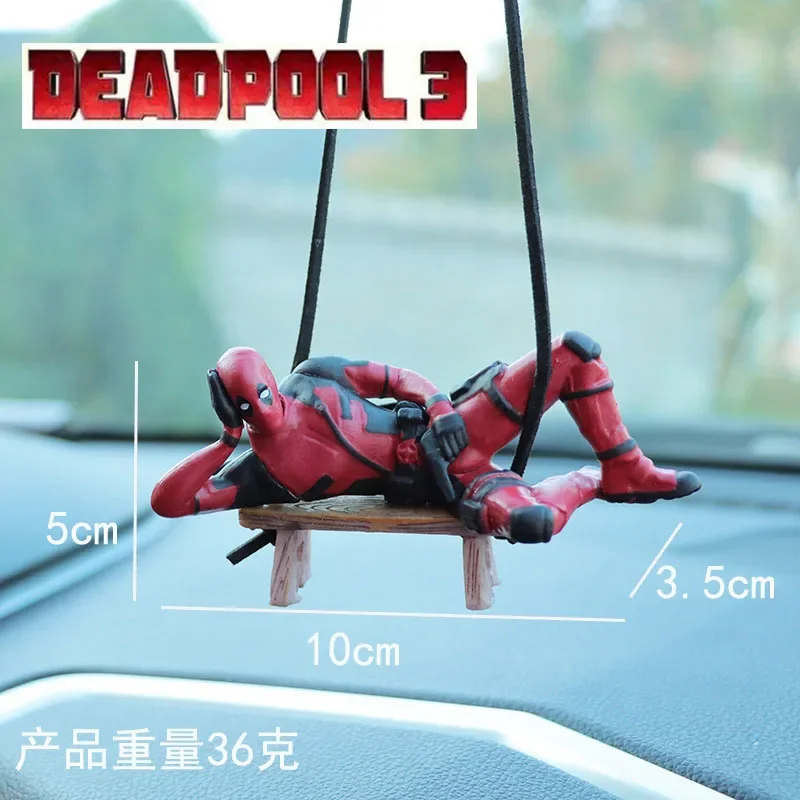 Cartoon Marvel Deadpool 3 Car Rearview Mirror Pendant Reading Cute Peripheral Handwork Pendant Interior Manufacturers Wholesale