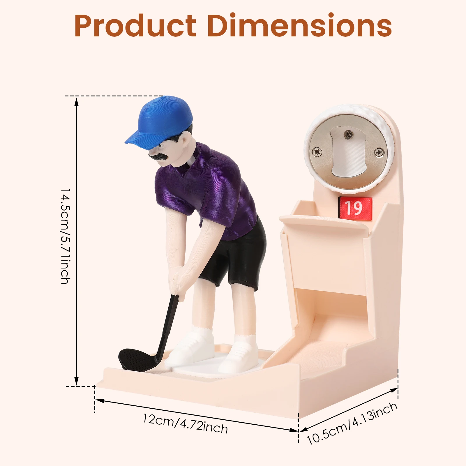 Interactive Golf Swing Action Bottle Opener Stylish Tabletop Bar Decor Novelty Practical Gift Accessory For Home Party Golf