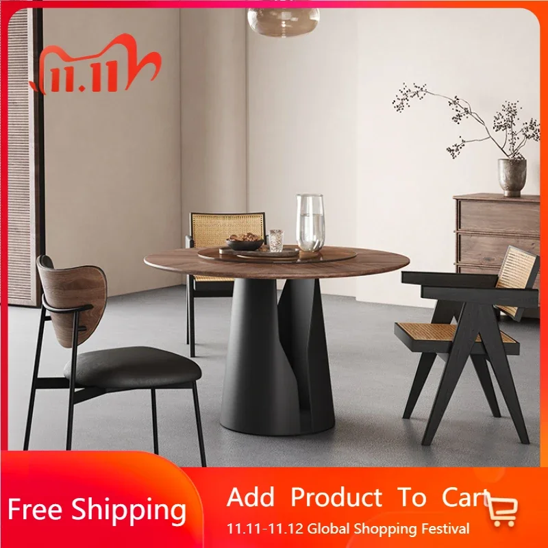 

Compact Modern Nordic Dining Table Round Wood Big Luxury Dining Tables Kitchen Aesthetic Juegos De Comedor Trendy Furniture