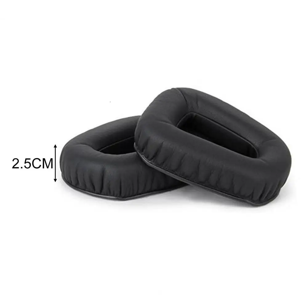 2 pçs substituição macia de couro falso espuma memória fone de ouvido almofadas earmuff almofada fone de ouvido almofadas replacemen