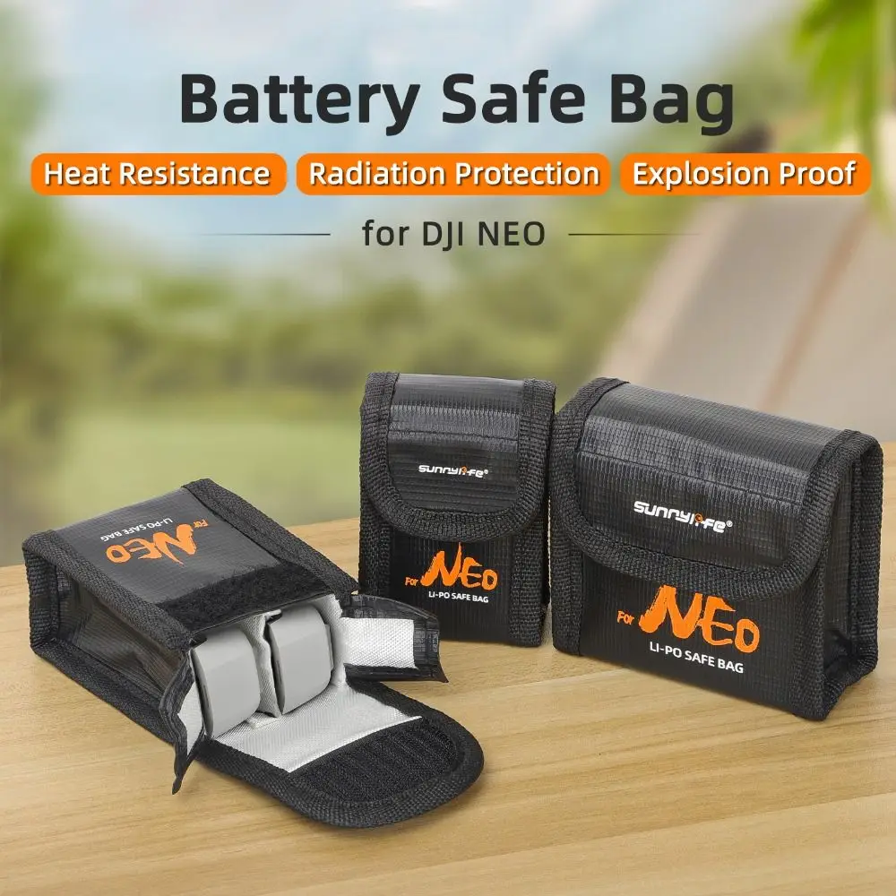 Fireproof Battery Explosion-proof Bag Protective Flame Retardant Drone Battery Storage Bag Cover Accessories for DJI Neo