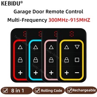 8 in 1 300MHz-915MHz Multi Frequency Garage Door Remote Control RF 8CH Duplicator 868MHz 433MHz Fixed Rolling Code Transmitter