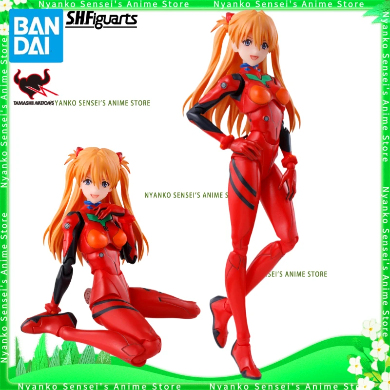 Bandai SHF néon Genesis Evangelion: nouvelle édition théâtrale EVA Asuka Langley Shikinami figurine Anime modèle jouet à collectionner