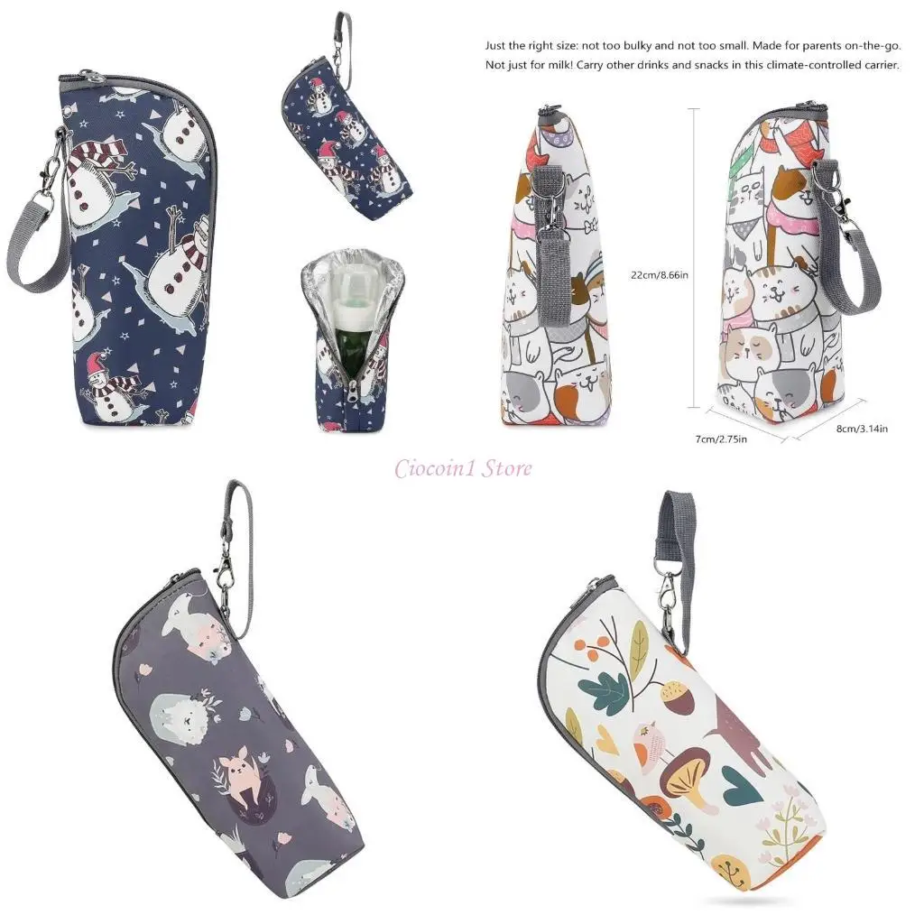 

Y1UB Milk Bottle Storage Baby Feeding Bag Sleeve with Insulation for Travel Parents