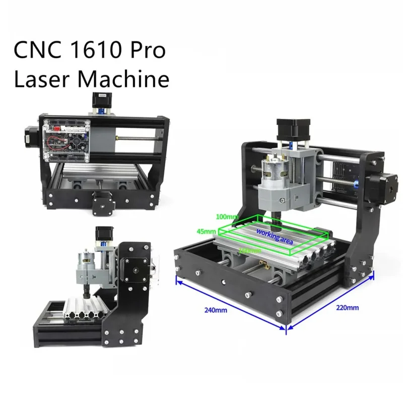 CNC 1610Pro: модернизированный комплект фрезерного станка с ЧПУ с системой управления GRBL, подключение к ПК автономного контроллера для различных гравировальных проектов