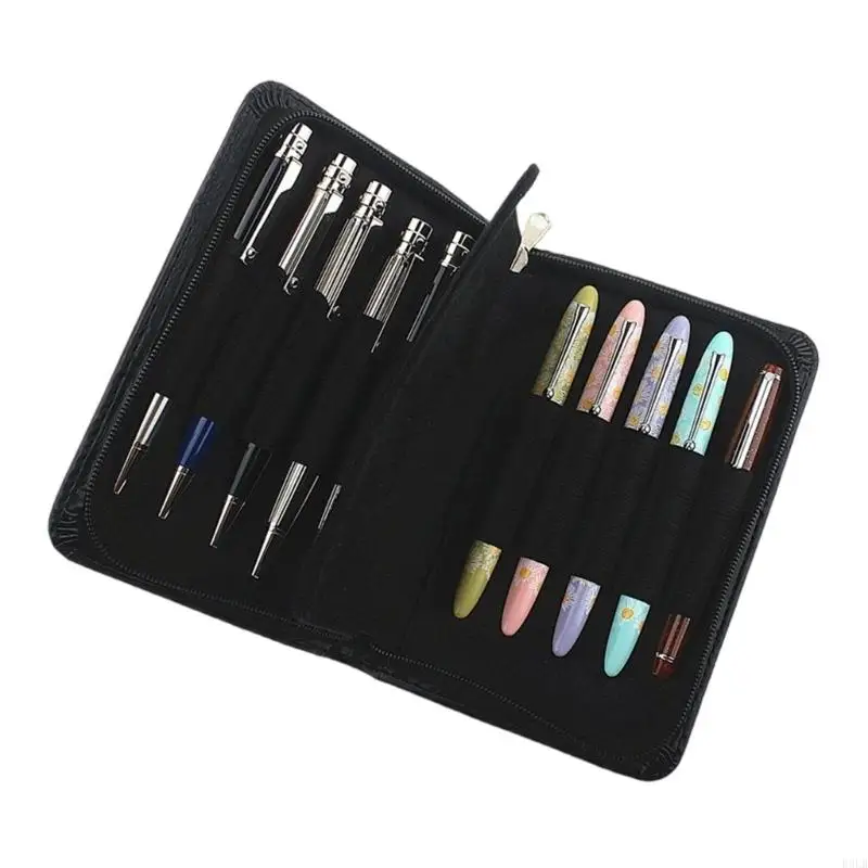 2026-new-leather-fountain-pen-case-10-slots-waterproof-pens-organiser-box-for-fountain-pens-pencils-school-office-accessories