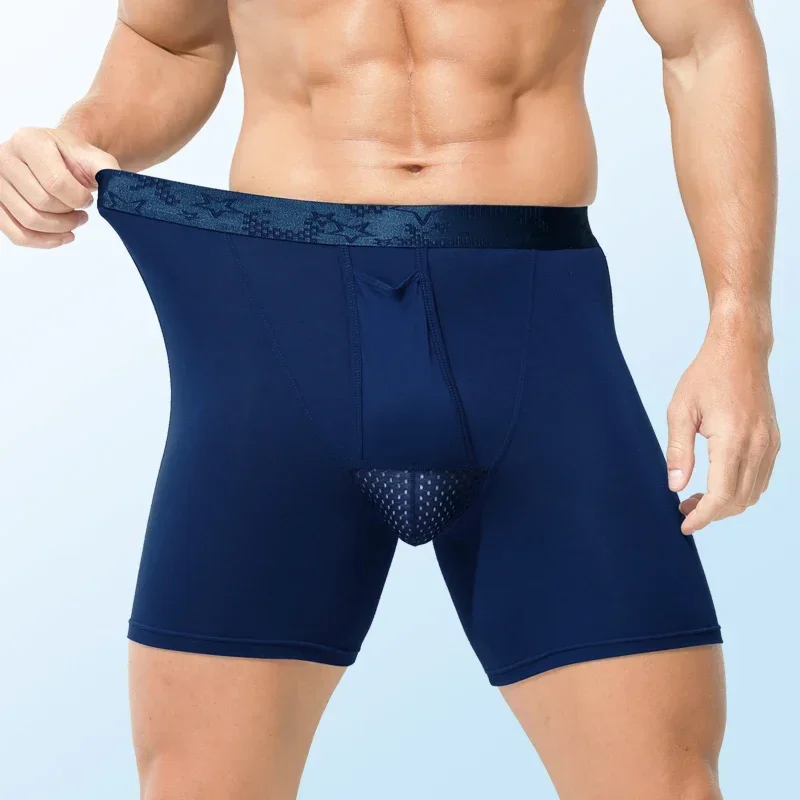 

5PCS Men's boxer shorts with bullet-style separation design, preventing leg chafing. These breathable underpants are equipped wi