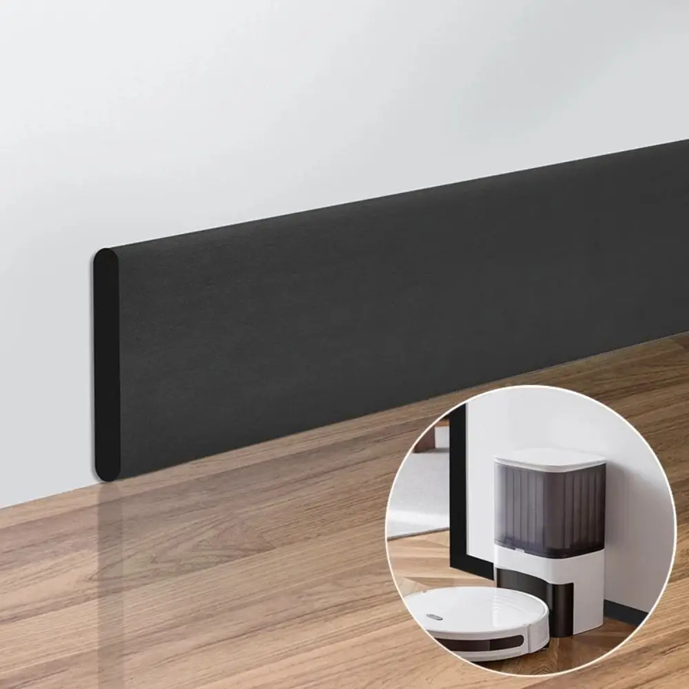 2M/Roll DIY Thickened Skirting Line Self Adhesive Anti-collision Wall Sticker 3D Soft Corner Line Bedroom