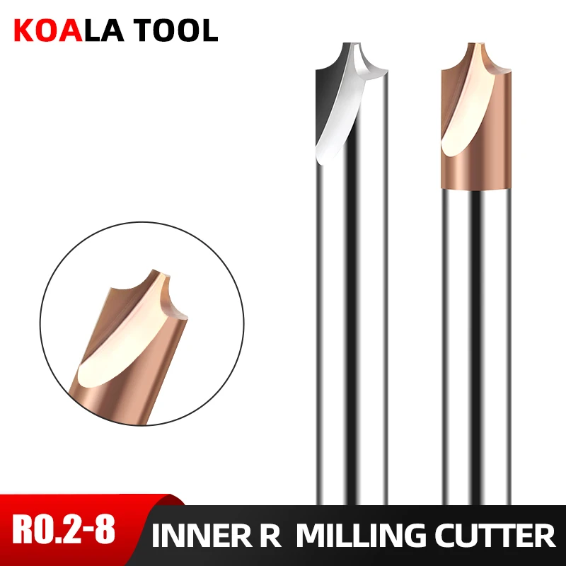 Tungsten Carbide Radius Corner Rounding Cutter End Mill CNC Tool R0.5-R5.0 Chamfering Outside Radii Quarter Circle Router Bit​