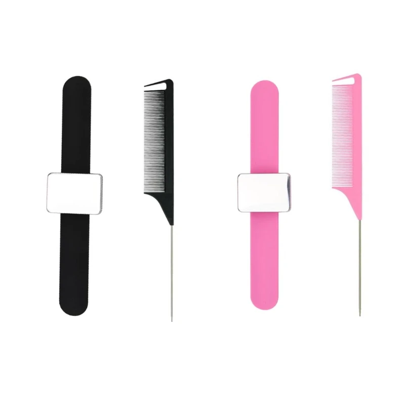 Rat Tail Combs with Magnetic Wrist Pintail Barber Styling Comb for Women Anti Static Hairdressing Tool Salon Professional Use