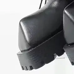 Square Toe Black Rhino Horn Mid-Calf Motorcycle Boots 2026 New Women/men Platform Lace Up Leather Boots Autumn Winter Boots