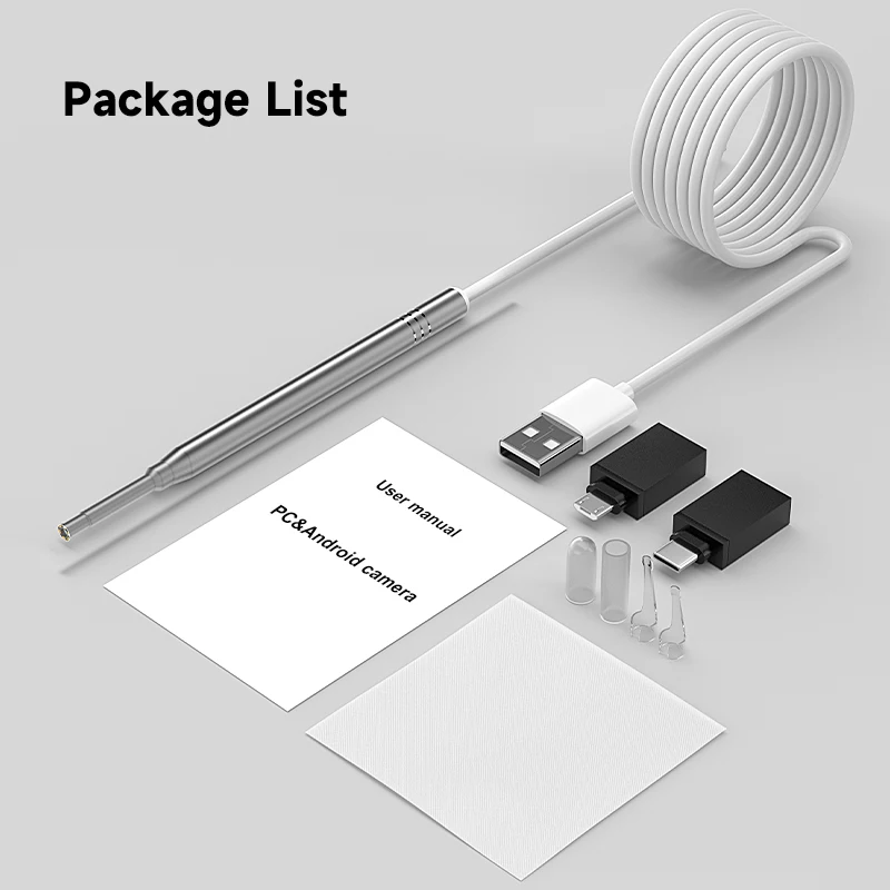 TYPE-C-Otoskop, USB-C-Ohrreinigungs-Endoskopkamera, 5,5-mm- bzw. 3,9-mm-Objektiv, Micro-USB-Visueller Ohrreiniger mit 6 LEDs für Android-Handys und PCs. – Detail 11