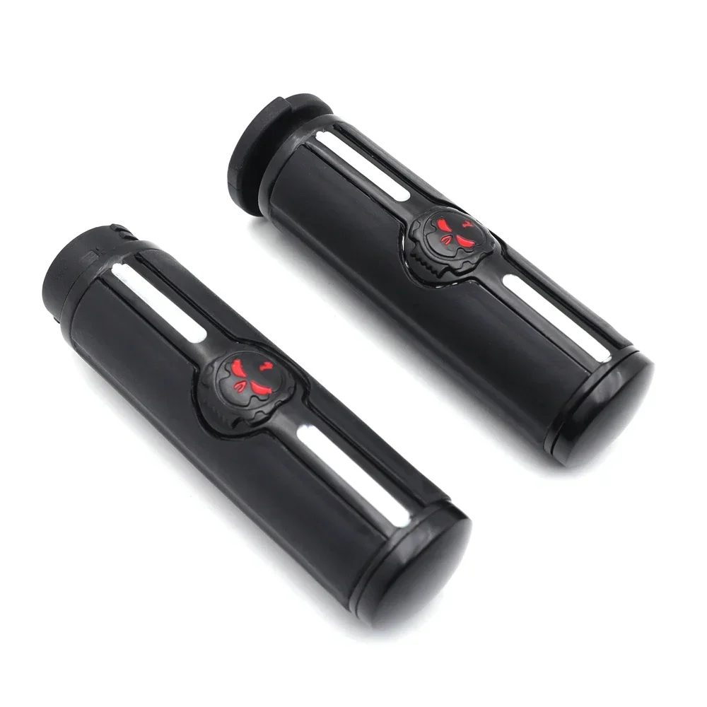 For Harley Davidson 1996-Later VRSC XL XR Dyna Softail YAMAHA Kawasaki Classic Motorcycle Parts Skull 1" Mechanical Hand Grips - view 4