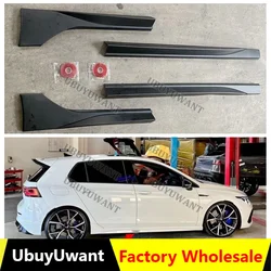 For Volkswagen GOLF 8 MK8 Pro /R-Line /Gti /R 4Pcs T C R Style ABS Racing Car Bodykit Side Skirts  2020 2021 2022 2023-2024