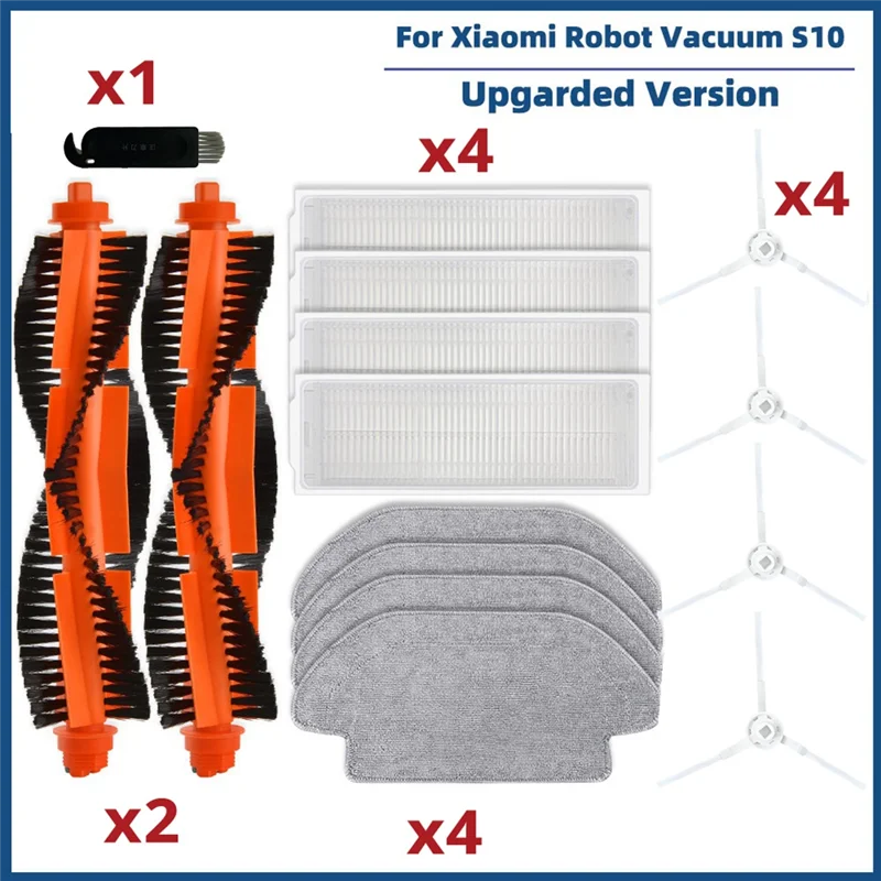 【Berserk】Vacuum Cleaner Main Side Brush And Filter Mop Accessories For Xiaomi Robot S10 S12 T12 B106GL