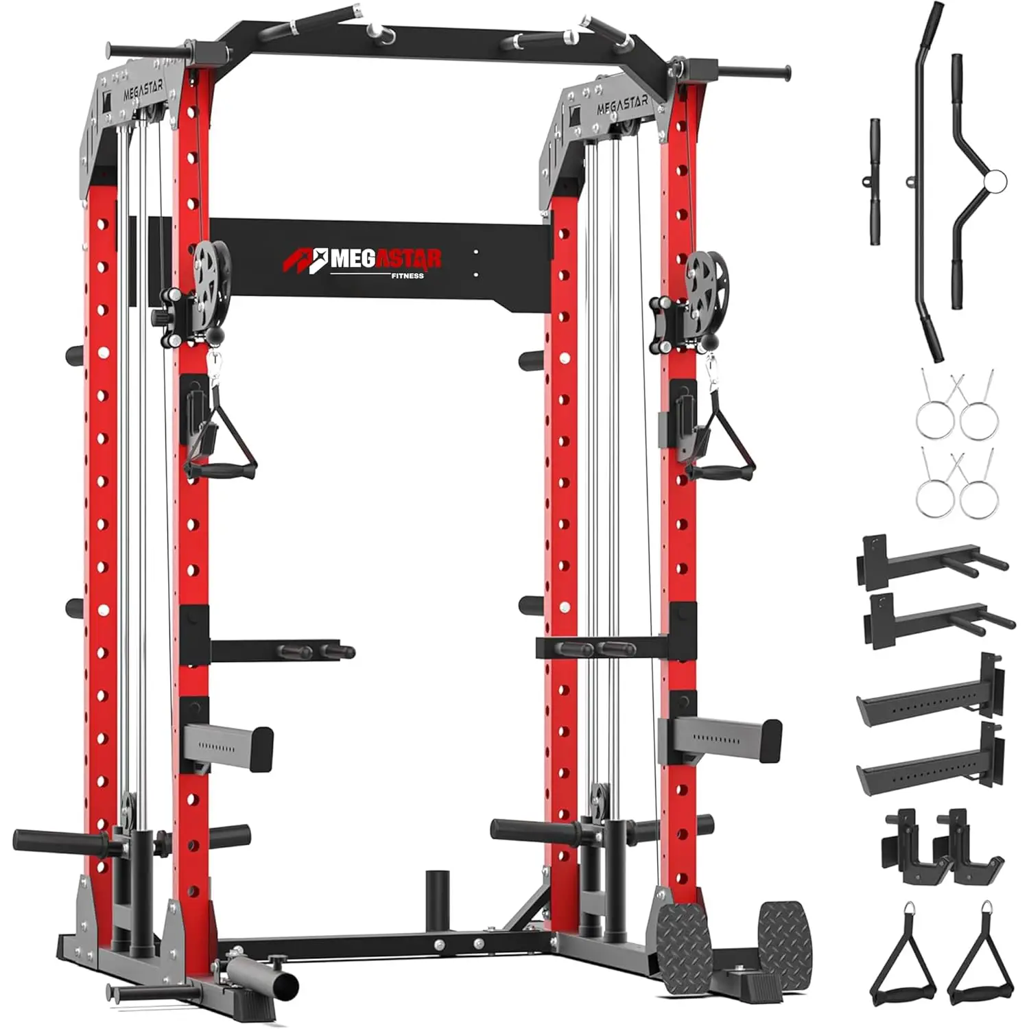 

2000LBS Power Cage Multifunction Squat Rack for Small Home Gym, Custom