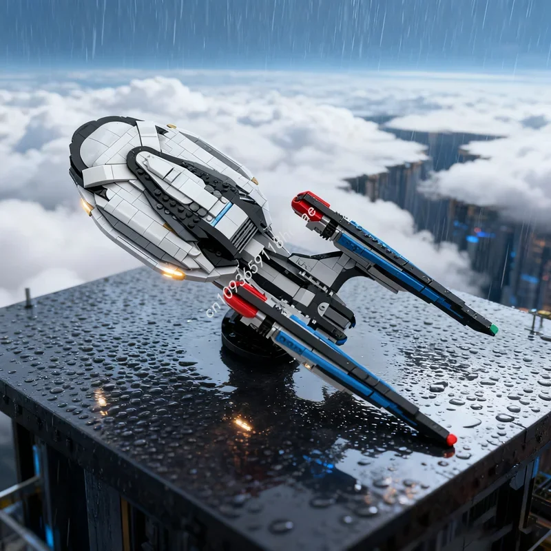 

1050 шт. MOC USS Enterprise NCC F Star Trek онлайн модель здания Рождественский подарок блоки архитектура DIY творческая идея игрушка для детей