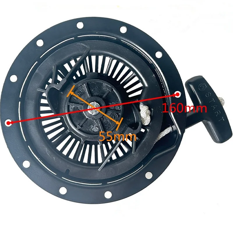 AA01-MZ200 Recoil Starter Assembly For 6.5HP Engine - Pull Start Grip Rope Cover For Cover Rewind Pawl Assembly