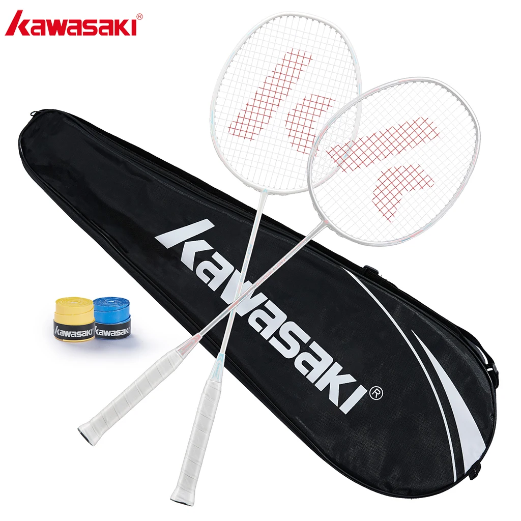 Raquetas de bádminton Kawasaki KD-700 PRO 2 unids/set con bolsa de bádminton + 2 overgrips juego completo de bádminton para práctica de bádminton