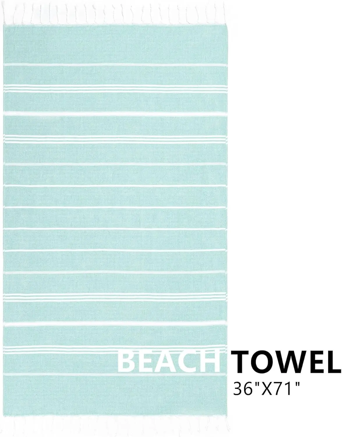 Turkish Beach Towel, 36'x71' Quick Dry Sand Free Oversized Bath Pool Swim Towel, Lightweight Travel Turkish Towels Vacation Esse