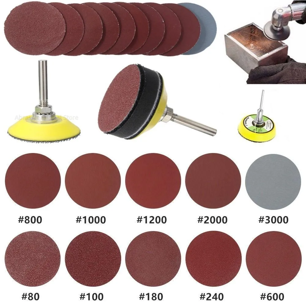 

102pcs sanding discs pad kit hook and loop 60-3000 Grit abrasive buffing polishing wheel set for Dremel Rotary Tool Accessories