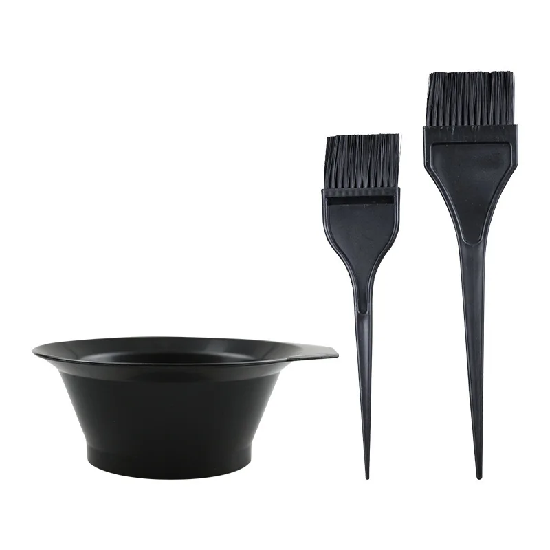 Hair Dye Treatment Bowl Brush Set Small Black Hairs Dye Bowl HairDye Brush Hairs Mask Bowl Brush Hair Dyes Sweeper