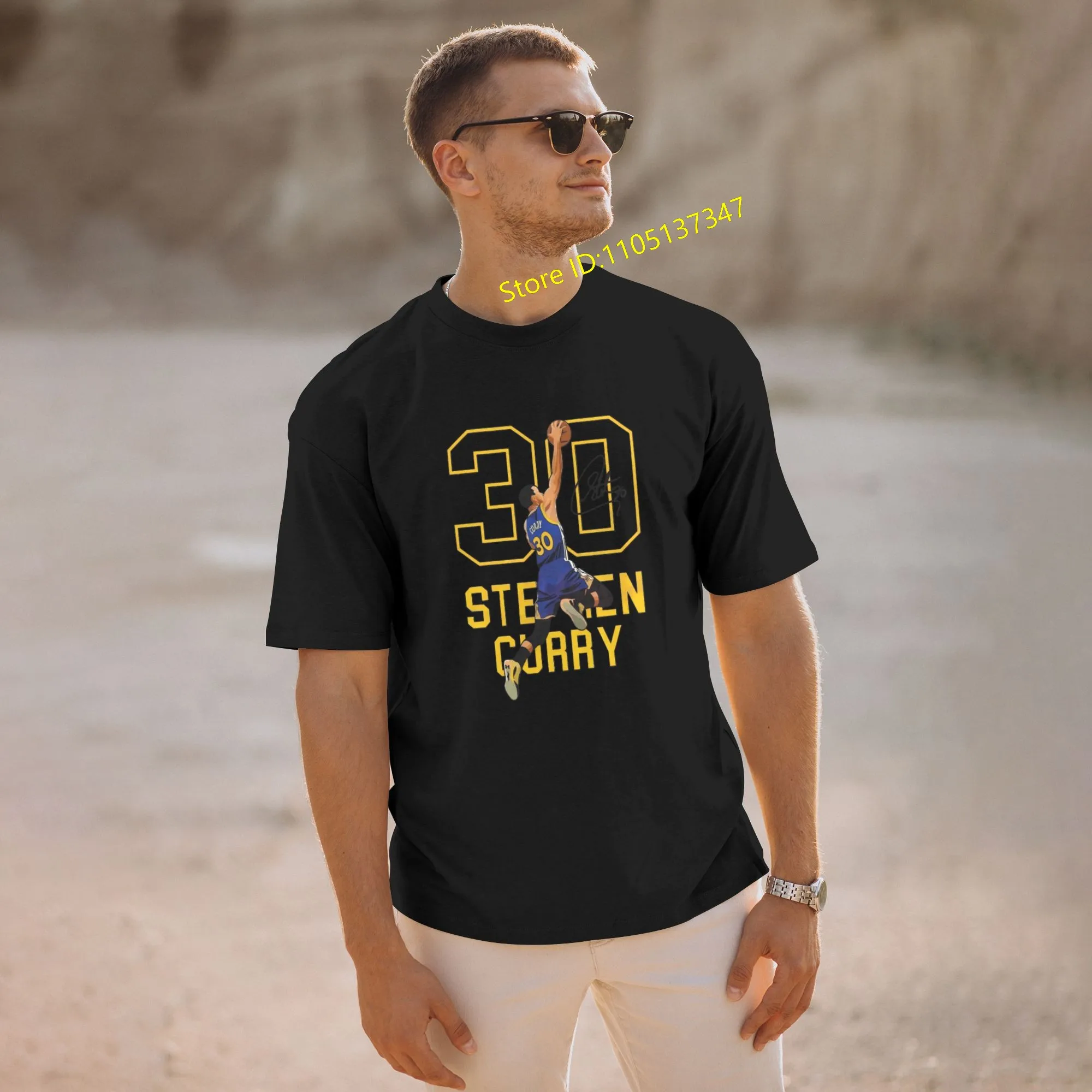 

​​​​​​Personalized customized Stephen Curry men's 100% cotton casual comfortable round neck short-sleeved T-shirt