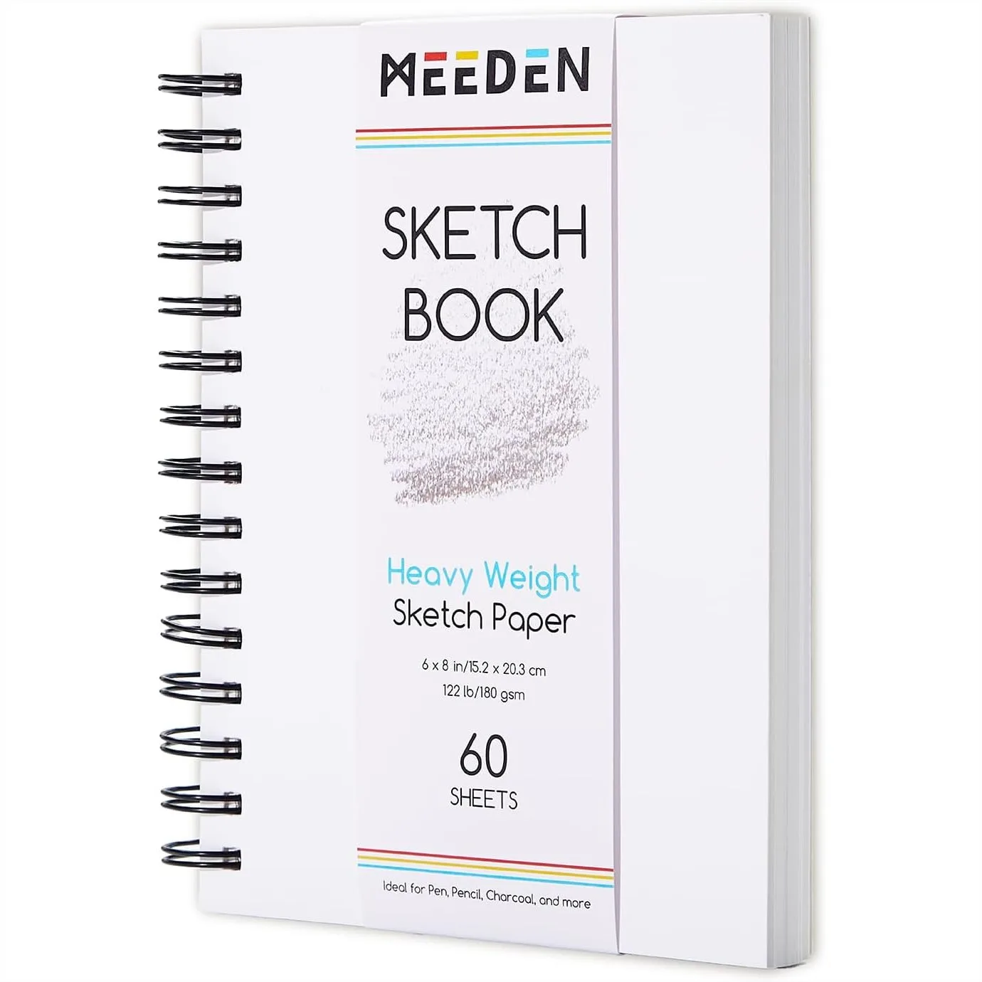 

Heavyweight Sketchbook 6x8 Inch 122lb 180gsm Spiral Bound Art Paper Pad 60 Sheets DIY Cover for Artists Adults Drawing Painting