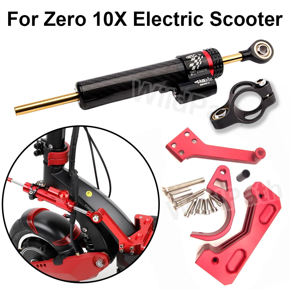 

Steering Damper for Zero 10X Electric Scooter Bracket Front Wheel Shock Absorber Stabilizer Modification Bracket Accessories