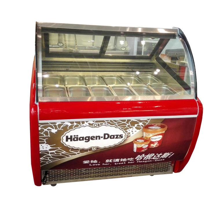 Hot Selling Cheap Custom Glass Top Sliding Door Popsicle Gelato Ice Cream Display Fridge Refrigerator Showcase Freezer