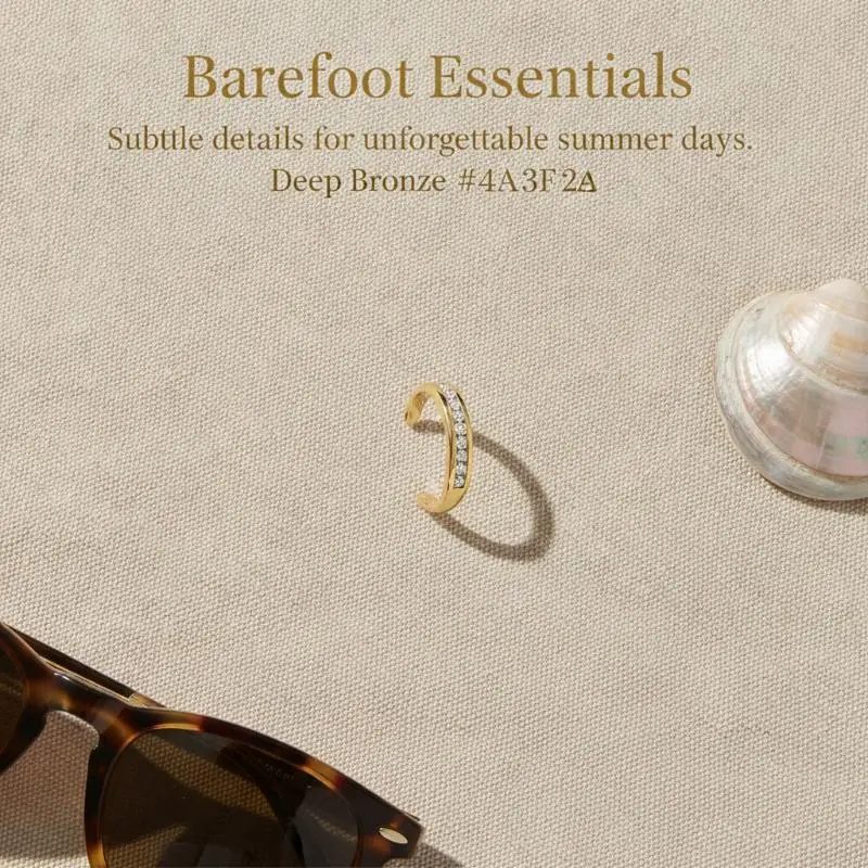 Women's Adjustable Copper Toe Rings Cute Open Band Non-irritating Foot Jewelry for Beach Daily Casual Wear
