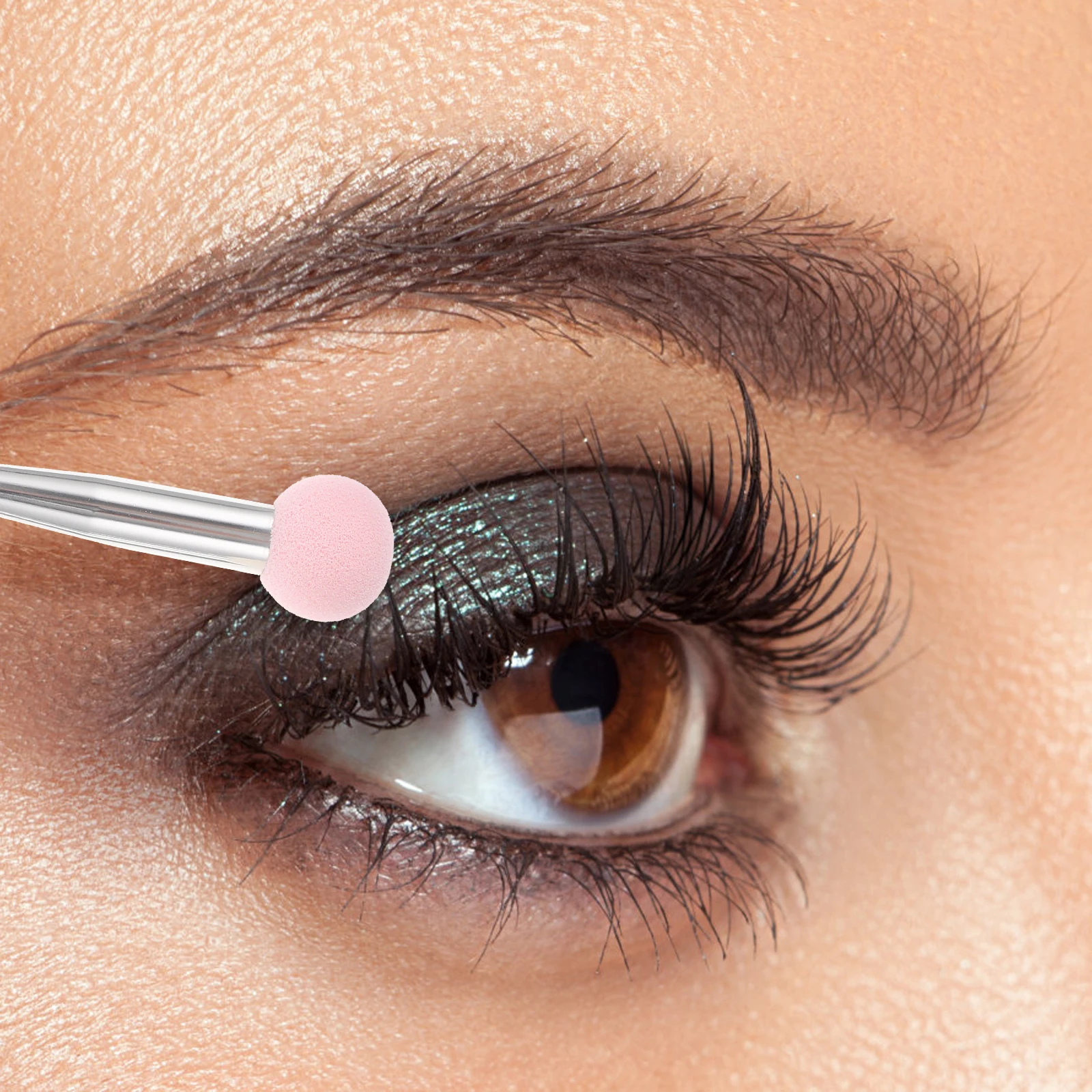 6 個のメイクブラシセットデュアルヘッドアプリケーター化粧品眉毛ジェルマスカラクリーム製品プロフェッショナル品質再利用可能