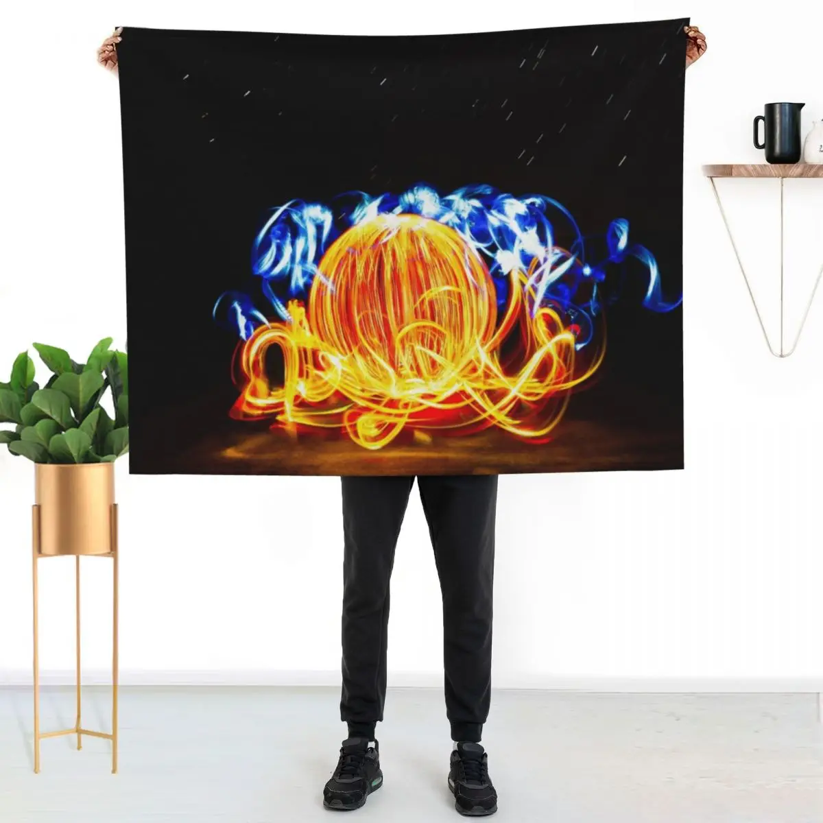 Ball of Fire meets Flinders Ranges Throw Blanket Extra Large Throw Travel Hair Fashion Sofas Luxury St Summer Beddings Blankets