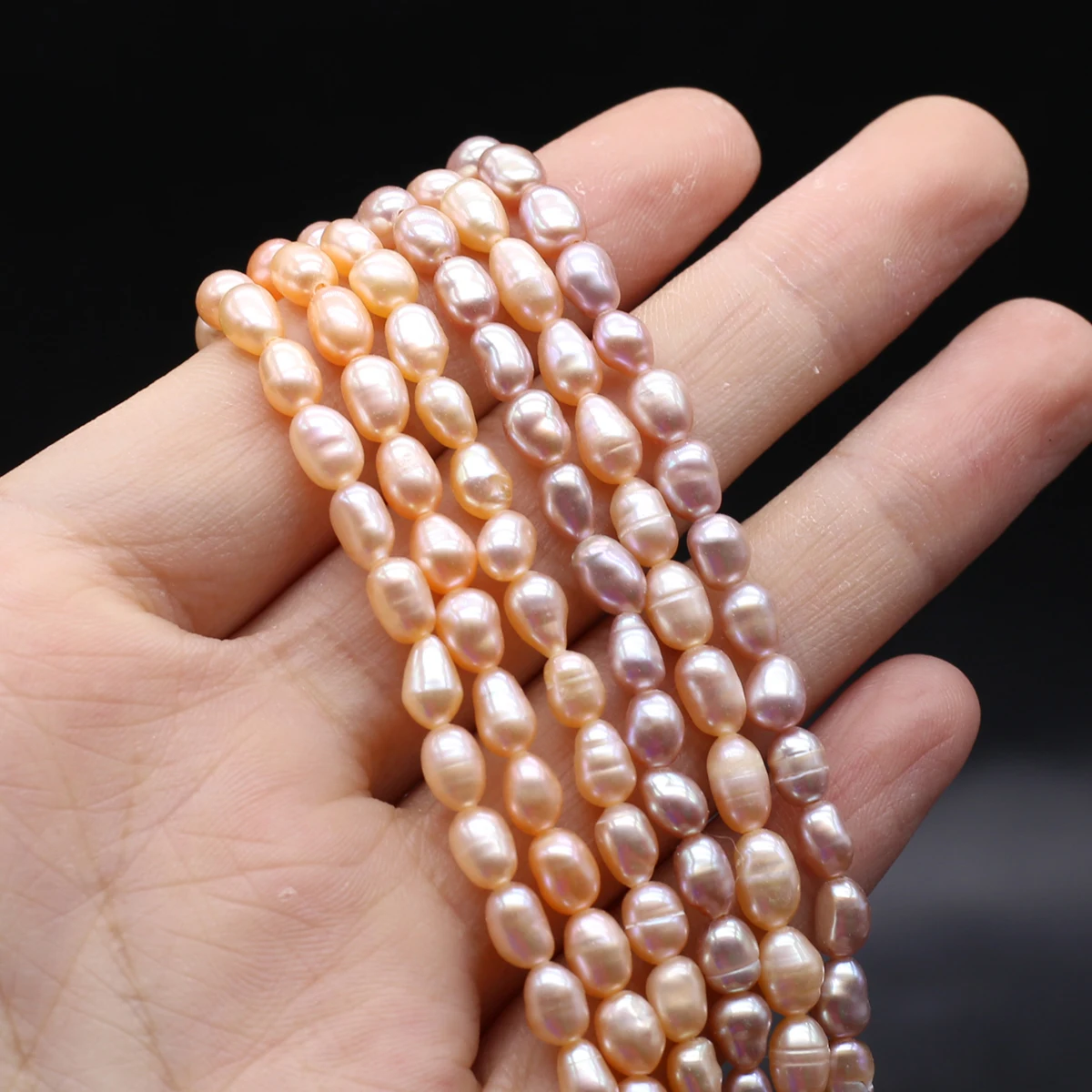 

Natural Freshwater Pearls 3.8-4.2mm Loose Spacer Orange Color Beads for Jewelry Making Supplies DIY Women Necklace Bracelet