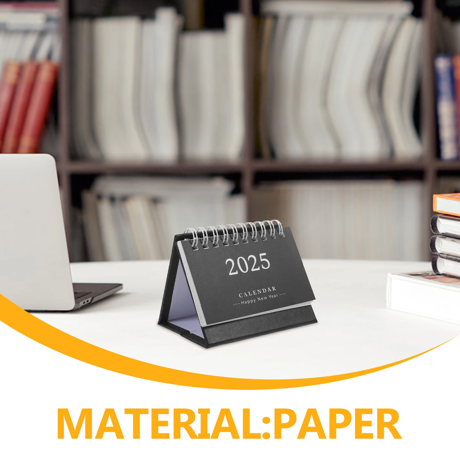 Mini Desk Calendar 2024 2025 Daily Use Small Standing Planner Monthly Note Home Office Supplies Blue Color Design