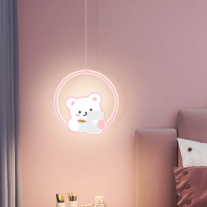 

Nordic Modern LED Pendant Light Personality Creative Design With Hanglamp Cord For Girl/Boy Bedroom Children's Room Lamp Fixture